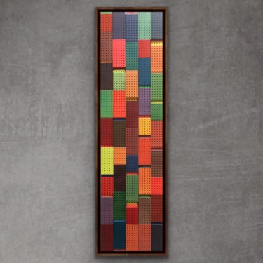 Sculpture titled "AUTOMN IN QUEBEC" by Xaro, Original Artwork, Collages Mounted on Wood Panel
