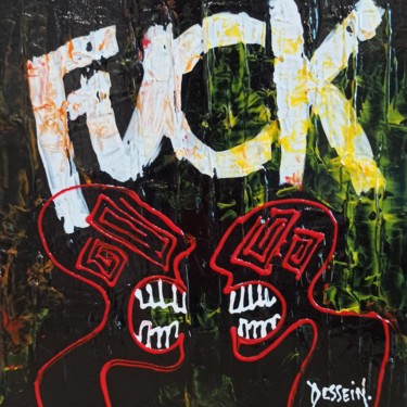 Peinture intitulée "Fuck Nématoïdes ...…" par Delphine Dessein, Œuvre d'art originale, Acrylique
