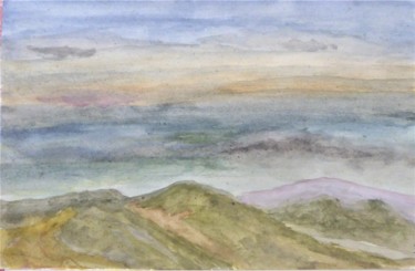 Peinture intitulée "ciel multicolore su…" par Giulia Archer, Œuvre d'art originale, Aquarelle