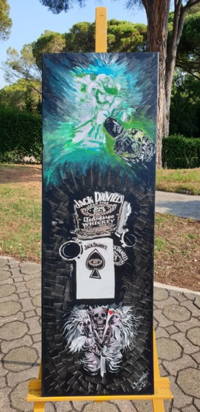 Jack Daniels Lemmy from Heaven Ace of Spades 绘画 标题为“Jack Daniels Lemmy…” 由Alain Polański (SIR POL), 原创艺术品, 丙烯