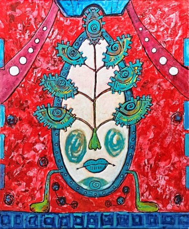 Peinture intitulée "Good to see you" par Jan Pevný, Œuvre d'art originale, Acrylique