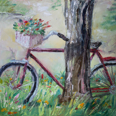 Summer walk. Oil painting on canvas Ζωγραφική με τίτλο "Summer walk. Oil pa…" από Katerina Zhuchenko (RedHeadKat), Αυθεντικά έργα τέχνης, Λάδι