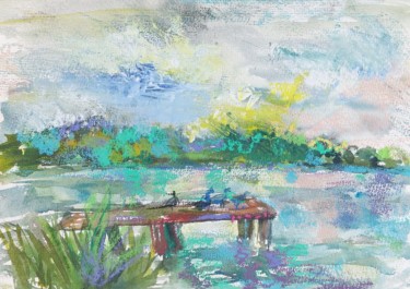 Malerei mit dem Titel "devil thunderstorm" von Irina Kindritska, Original-Kunstwerk, Acryl