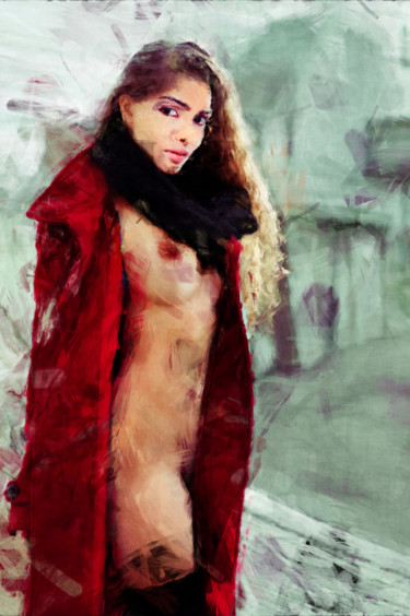 LOOK AT ME II (nude erotic art) Malerei mit dem Titel "LOOK AT ME II (nude…" von Soontou Baarn, Original-Kunstwerk, Digitale Malerei