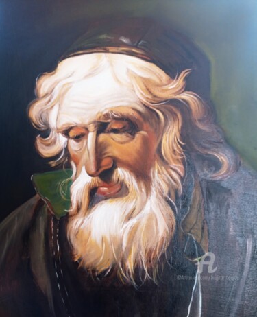 Peinture intitulée "D'après François An…" par Brigitte Bouron, Œuvre d'art originale, Huile
