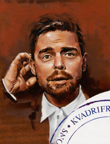 Painting titled "Listening to The El…" by Bruno Mellis, Original Artwork, Oil