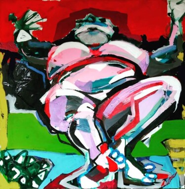 Undertaking the traps, my love Painting titled "Undertaking the tra…" by Trajche Chatmov (Chatma), Original Artwork, Acrylic Mounted on Wood Stretcher frame
