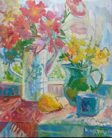 Malerei mit dem Titel "almost spring" von Irina Kindritska, Original-Kunstwerk, Öl