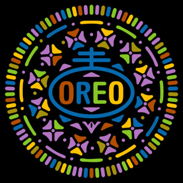绘画 标题为“Oreo Cookie 3” 由Tony Rubino, 原创艺术品, 丙烯 安装在木质担架架上