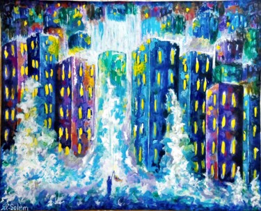 Painting titled "The businessman and…" by Mohamed Salem, Original Artwork, Acrylic