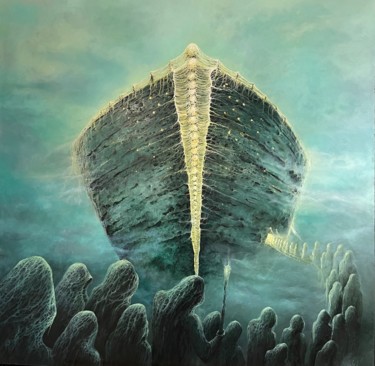 Painting titled "ARKA" by Wojtek Malicki, Original Artwork, Oil
