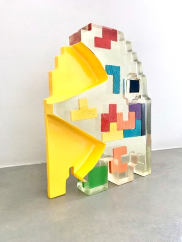 雕塑 标题为“Tetris Tribute - Sc…” 由Artcadebites, 原创艺术品, 树脂