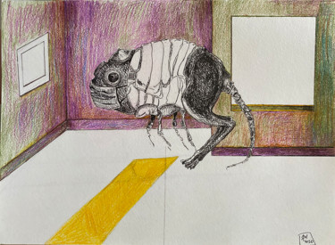 4ofs \ room and animal - {$M} 图画 标题为“4ofs \ room and ani…” 由Leni Smoragdova, 原创艺术品, 铅笔