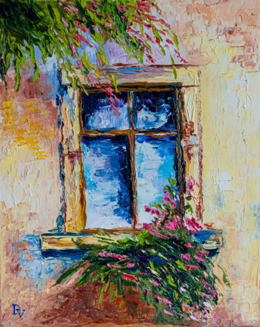 Painting titled "Window" by Vladyslav Durniev, Original Artwork, Oil Mounted on Wood Stretcher frame