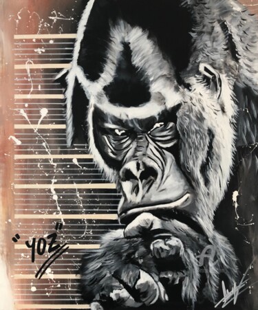 Peinture intitulée "Réflexion" par Yoz, Œuvre d'art originale, Acrylique Monté sur Châssis en bois