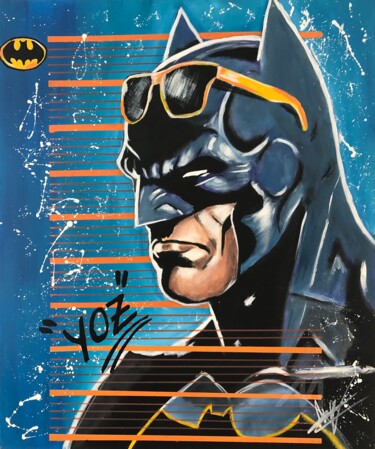 绘画 标题为“Batman à la cool” 由Yoz, 原创艺术品, 丙烯 安装在木质担架架上