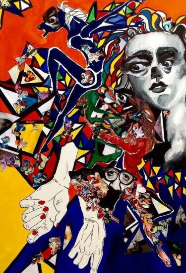 Peinture intitulée "Apocalypse" par Melissa Wright Katongola, Œuvre d'art originale, Acrylique Monté sur Panneau de bois