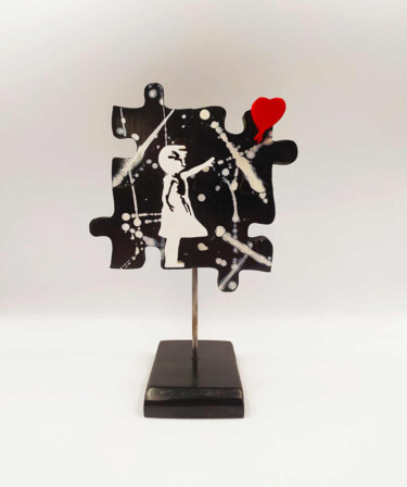 Sculpture intitulée "PUZZLERAVI" par Ravi, Œuvre d'art originale, Acrylique