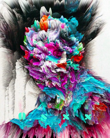 Arts numériques intitulée "F💥L💥O💥R💥A💥L💥H💥E💥A💥D" par Oshexx, Œuvre d'art originale, Modélisation 3D
