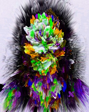 Arts numériques intitulée "F💥L💥O💥R💥A💥L💥H💥E💥A💥D…" par Oshexx, Œuvre d'art originale, Modélisation 3D