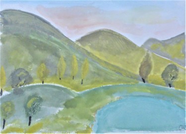 Peinture intitulée "près de l'au" par Giulia Archer, Œuvre d'art originale, Aquarelle