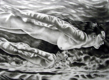 Drawing titled "The Lea Side" by Alyn Federico, Original Artwork, Pencil