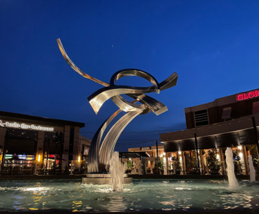 Sculpture titled "Take-Off" by Hunter Brown, Original Artwork, Stainless Steel