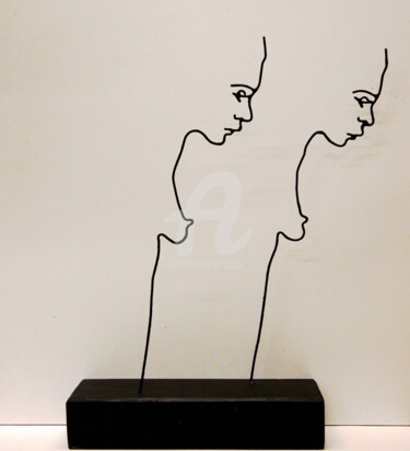 Skulptur mit dem Titel "Les soeurs" von Richard Paquette, Original-Kunstwerk, Metalle
