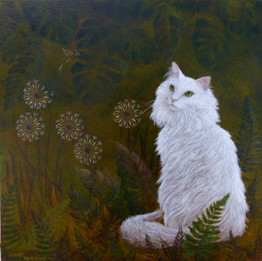 Painting titled "Merlin's Garden" by Victoria Armstrong, Original Artwork, Acrylic