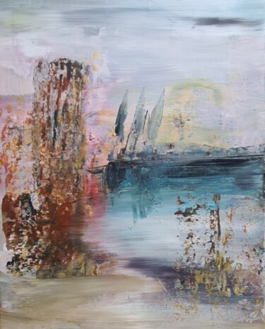 Peinture intitulée "Plaisance" par Azzedine Roua, Œuvre d'art originale, Acrylique