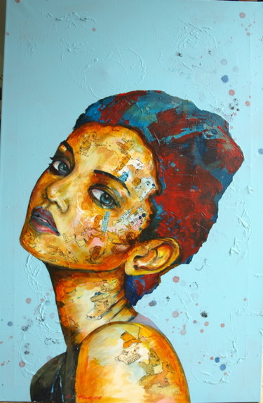 Peinture intitulée "Bleue" par Pascal Fairier, Œuvre d'art originale, Acrylique
