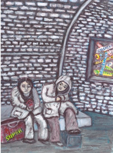 Painting titled "PARIS PEUT ETRE par…" by Daris, Original Artwork, Acrylic
