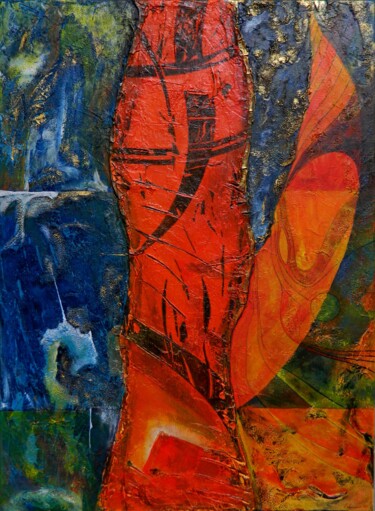 Painting titled "“Triptic”" by Sorin Niculae Lazar, Original Artwork, Acrylic Mounted on Wood Stretcher frame