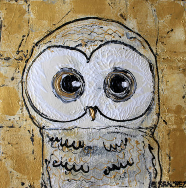 绘画 标题为“Owl#02” 由Camille Sanchez, 原创艺术品, 丙烯