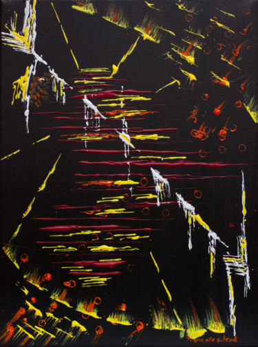 Painting titled "Abstract Black Pain…" by Olga De Weck, Original Artwork, Acrylic