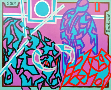 Peinture intitulée "La charge" par Jean-Pierre Borderie, Œuvre d'art originale, Acrylique Monté sur Châssis en bois