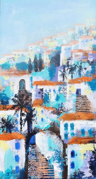 Painting titled "Axarquía" by Jill Carrott, Original Artwork, Acrylic