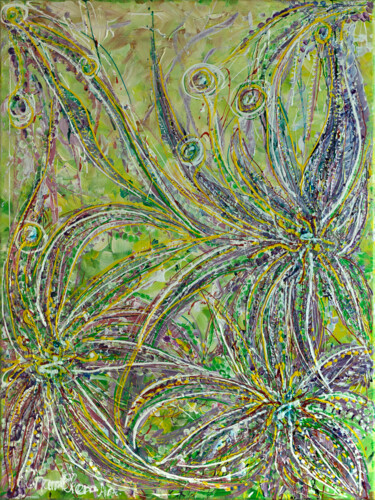 Spring flowers. Painting titled "Spring flowers." by Elena Giersch (Charmelena.Art), Original Artwork, Acrylic
