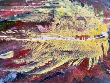 Peinture intitulée "Poisson" par Emma Laroche, Œuvre d'art originale, Acrylique