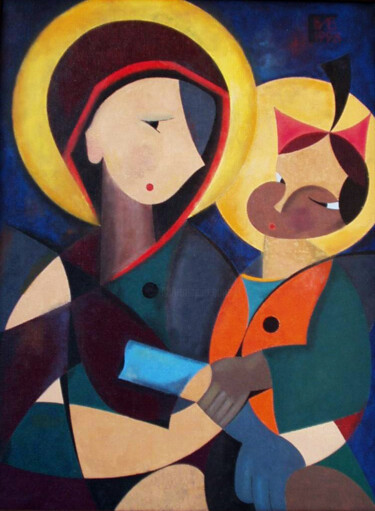 Картина под названием "Святые, безгрешные" - Игорь Бондаренко, Подлинное произведение искусства, Масло