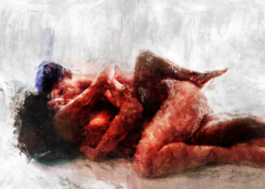 Malerei mit dem Titel "COALESCE I (fusing…" von Soontou Baarn, Original-Kunstwerk, Digitale Malerei