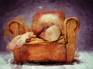 Malerei mit dem Titel "SLEEPING (nude erot…" von Soontou Baarn, Original-Kunstwerk, Digitale Malerei