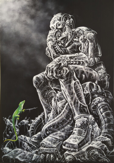 绘画 标题为“The Thinker” 由Tayyar Özkan, 原创艺术品, 丙烯