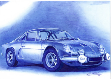 图画 标题为“Alpine A110” 由Ananou, 原创艺术品, 圆珠笔