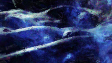 BLUE VULVA I (nude erotic art) Malerei mit dem Titel "BLUE VULVA I (nude…" von Soontou Baarn, Original-Kunstwerk, Digitale Malerei