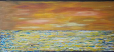 Schilderij getiteld "Océan Jaune #3 (FdL)" door Harry, Origineel Kunstwerk, Acryl