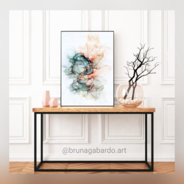 绘画 标题为“Abstrato - 40x60 cm.” 由Bruna Gabardo, 原创艺术品, 颜料