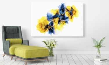 绘画 标题为“Abstrato Flowers” 由Bruna Gabardo, 原创艺术品, 颜料