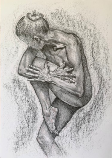 Desenho intitulada "Mains de danseuse" por Philippe Petit, Obras de arte originais, Lápis
