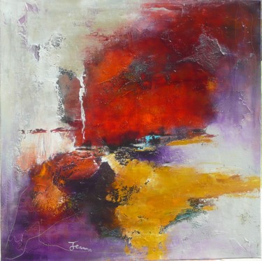Schilderij getiteld "REF 31-12 - Mais po…" door Jeanne, Origineel Kunstwerk, Acryl Gemonteerd op Frame voor houten brancard